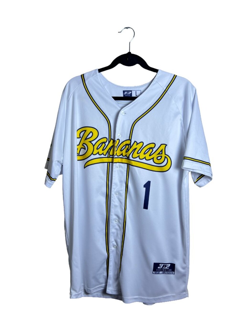 3n2 Savannah Bananas Jersey White Banana Ball Sportswear Large